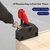 Woodworking Inclined Hole Fixture Black Aluminum Alloy 45 Degree Angle