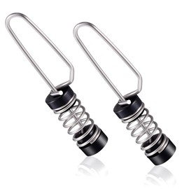 ieron 2Pcs Stainless Steel Boat Flag Clips for Flagpole Halyards Outrigger Lines Antennas Stern Lights (Flag and Pole Not Included)