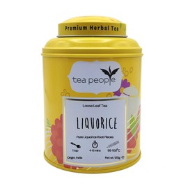 Tea People Liquorice – 125g Tin Caddy (60 cups) – Caffeine Free Herbal Tea – 100% Natural