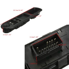 ZEALfix 6554.QC Power Master Window Regulator Switch Control Button Compatible with Peugeot 207 C3 13 Pin