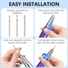 Difenni Cuticle Drill Bit,Cuticle Drill Bits for nails 3pcs Diamond