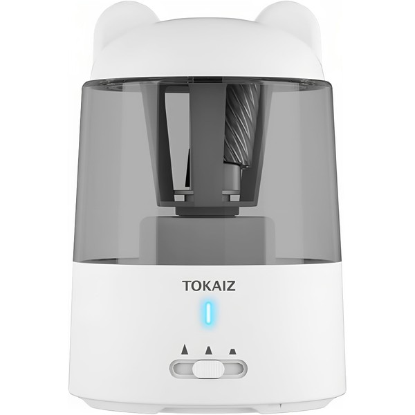 TOKAIZ Electric Pencil Sharpener, Automatic, Mini, Rechargeable, Supports 3 Levels of Core Adjustment, Prevents Oversharpening, Automatic Stop, Bent Core Removal Function, Pencil Sharpener, Compact, Lightweight, Small, Portable, Elementary School Student