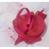 Caprilite Teardrop Pointed Pillbase Large Bow Fascinator with Birdcage Veil