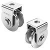 2 Pack 2 Inch Pulley Block U Grooved Wheel Pulley,