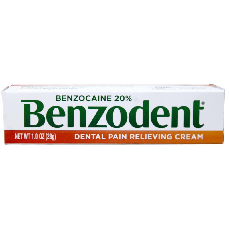 Benzodent Dental Pain Relieving Cream, 1 Ounce - Pack of