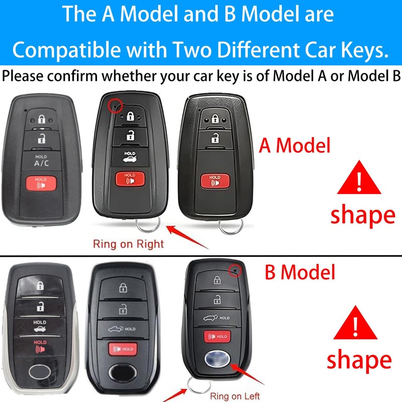 Kirsnda Key fob Cover Compatible with Toyota Camry RAV4 Highlander