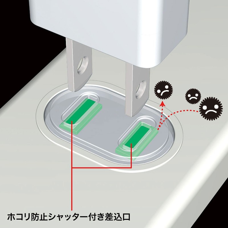 Sanwa Supply TAP-TSH31N Fire Prevention Safety Tap, 2P, 3 Socks,