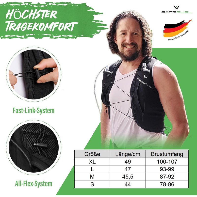 RaceFuel Ultralight Hydration Backpack, Trail Backpack, Hydration Vest, Hydration Pack