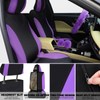 Tallew 17 Pcs Purple Fluffy Car Seat Cover Full Set