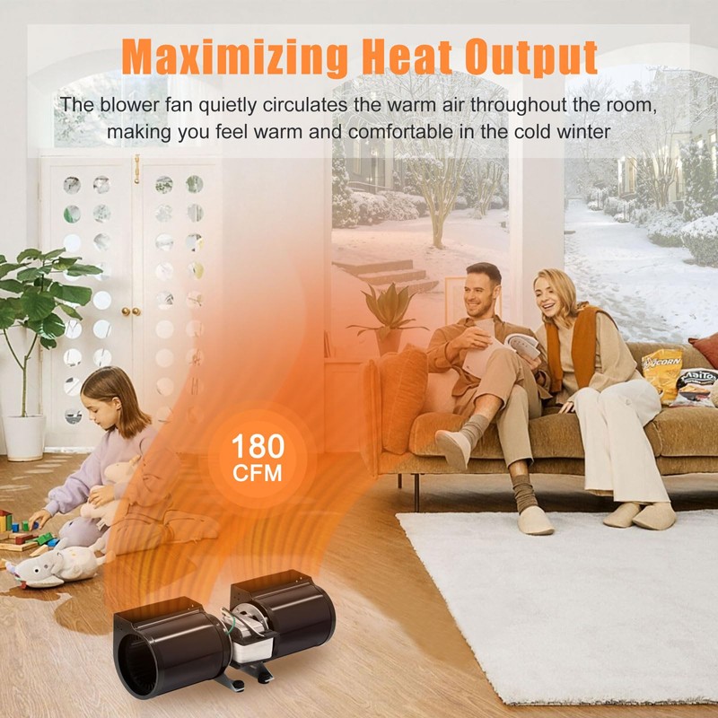 Criditpid FK23 Fireplace Blower Fan Kit for HHT, Majestic, Heatilator