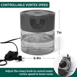 Water Air Purifiers for Home, Oxyvana Quiet Variable Speed Water Based Air Purifier with 7 Color Night Light, Air Washer Humidifier for Home, Bedroom, Office, Pet Odors