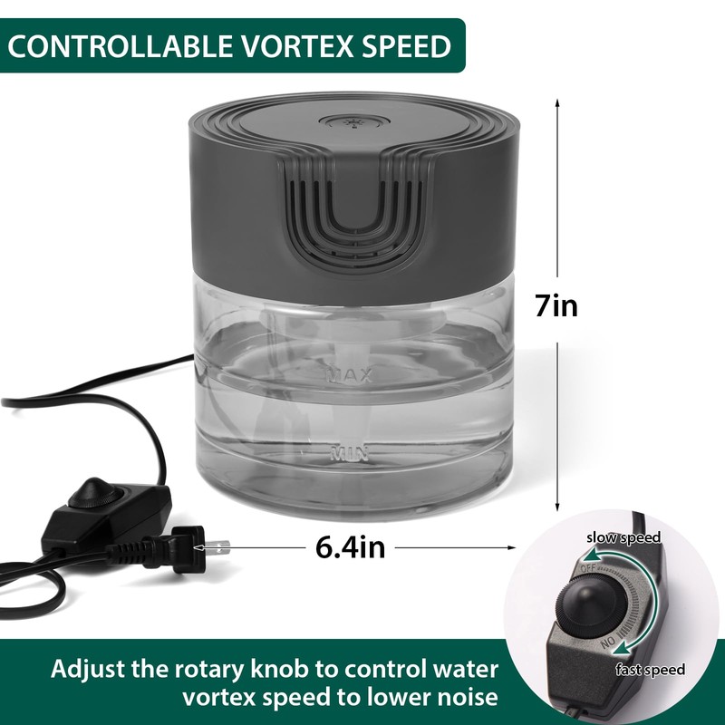 Water Air Purifiers for Home, Oxyvana Quiet Variable Speed Water