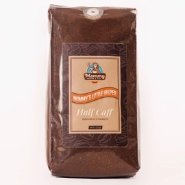 Mommy Needs A Fix Half Caff Ground Coffee - Mommy's Little Helper Medium Roast - 16 oz Premium 100% Arabica Beans - Swiss Water Process, Chemical Free - Pregnancy & Breastfeeding Friendly