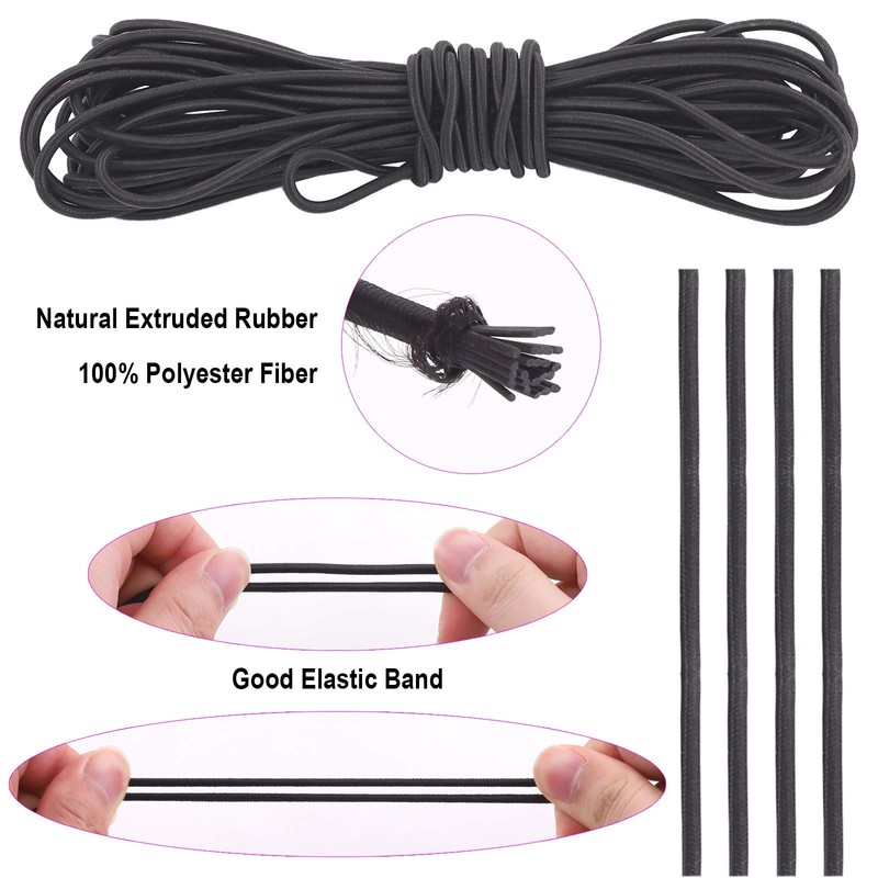 Swpeet Pack of 105 Round Single Hole Plastic Cord Locks