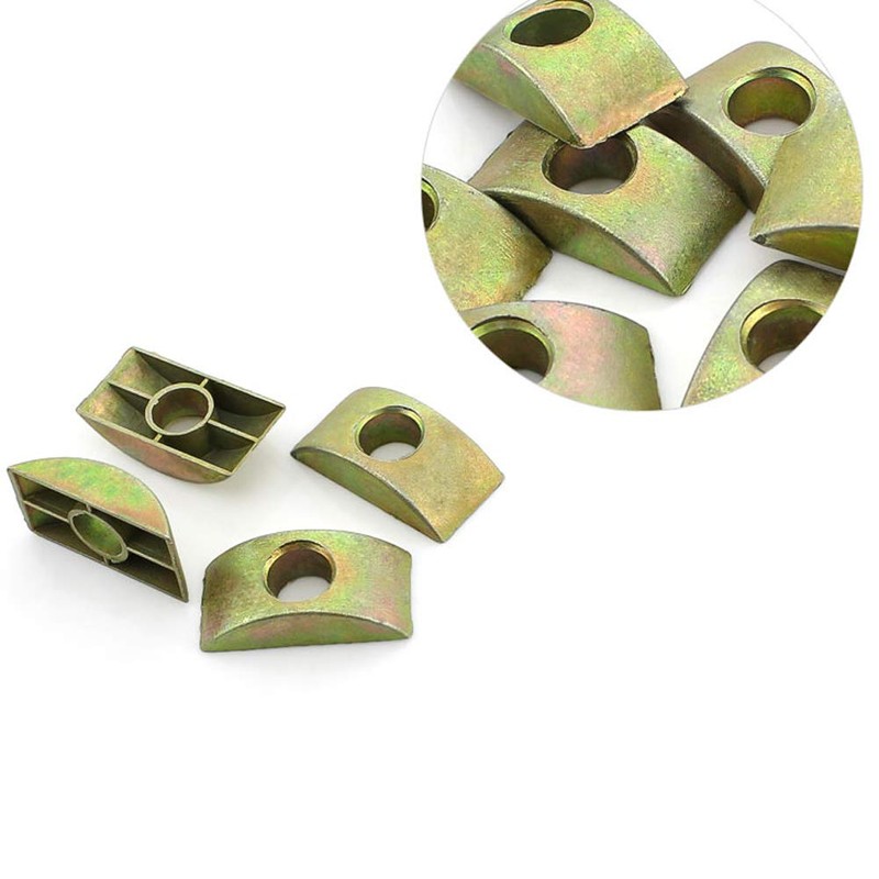 20Pcs M8 Alloy Furniture Connector Half Moon Nuts Spacer Washer