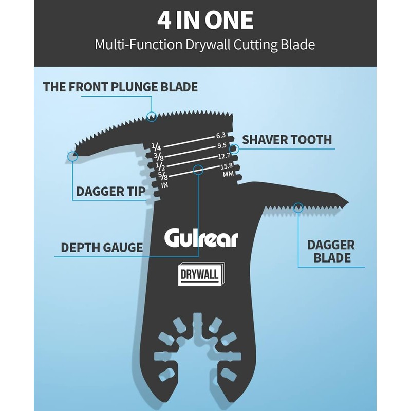 5pcs Drywall Saw Blades for Multi Tool Oscillating Multi Tool