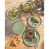 GBHOME Stoneware Dinnerware Sets for 4,Round Reactive Glaze Ceramic Plates