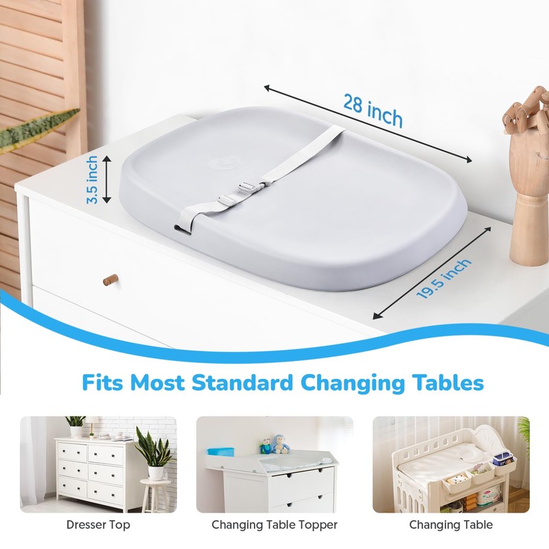 Bellababy Baby Changing Pad, Waterproof & Non-Slip, Soft, Easy to