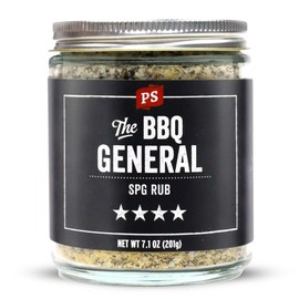 PS Seasoning The BBQ General - SPG Seasoning, All-Purpose BBQ Seasoning and Rubs for Smoking and Grilling - Classic SPG Spice Blend and Multi-Purpose Dry Rub for Steaks, Pork, Chicken, Beef Brisket
