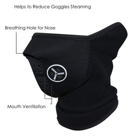 TRIXES Sportmaske als Kälteschutz für Ski, Snowboard, Fahrrad, Motorrad - Skimaske