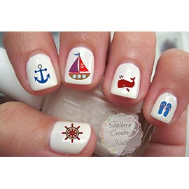 Nautical Set 2 Nails Decals Set of 50