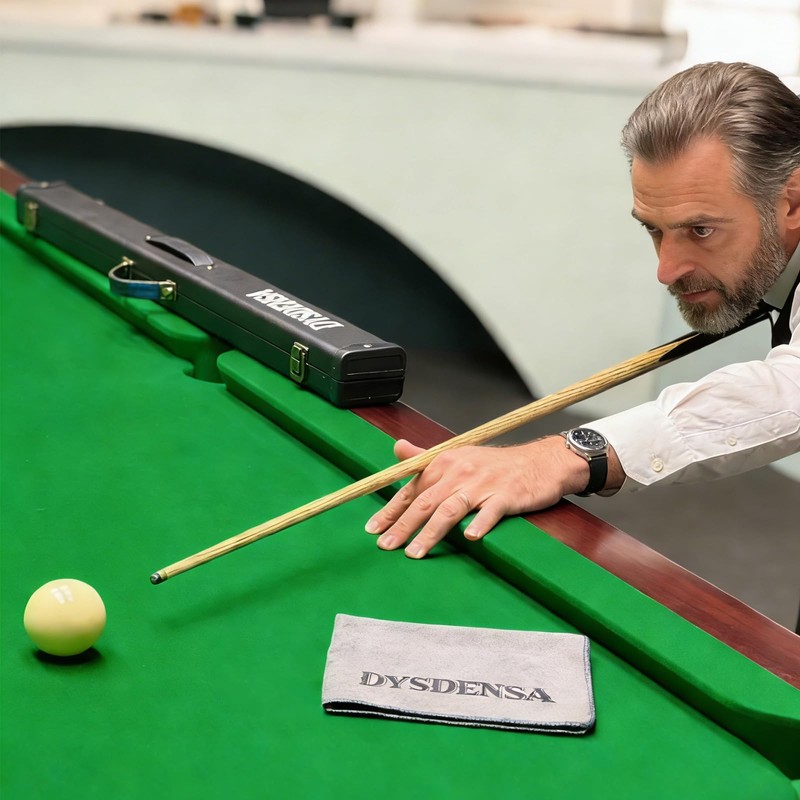 Dysdensa Handmade Snooker Cue Stick with Case & Extension 57-inch,