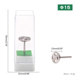 BEIDUOYANG Stainless Steel Sanding Paper 15mm 20mm 25mm Metal Disc Disk Pedicure Burr Feet File Calluse Sandpaper Nail Drill Bit Pedicure Drill Bit Foot File Callus Remover Dead Skin Remover