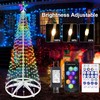 8ft 388 LED Smart LED Christmas Cone Tree Light, Lighted