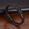 To My Son Bracelet From Mom Braided Leather Men's Bracelet