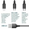 Unbranded NEW Fast USB Charging Cable Universal 3 in 1