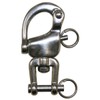 Reinartz Snap Shackle 87 mm Long with Fork Made of Stainless Steel V4A 1 Piece A4 Swivel Shackle Round Shackle D-Shackle Connector Rope Wire Rope