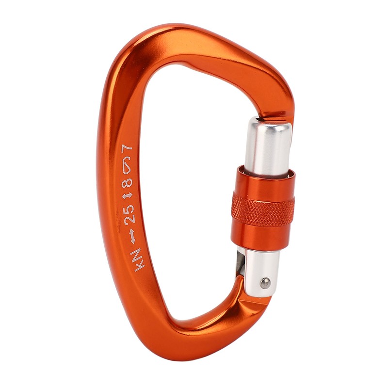 D Carabiner Clip Aluminum Alloy Auto Lock Heavy Duty D