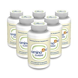 Amino4U Amino4U Set Sparpaket alle 8 essentiellen Aminos?uren Muskelaufbau 6 x 120g Dose