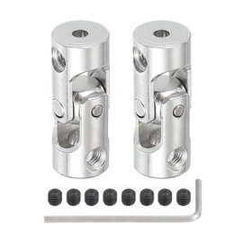 PATIKIL Rotatable Universal Steering Shaft 2.3mm to 4mm Inner Dia, 2 Pcs U Joint Shaft Coupling U Joints Coupler Connector Accessories with M3 Screws for Motor Model Robots