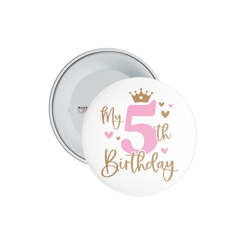 Badge Centre My 5th Birthday Princess Birthday Badge