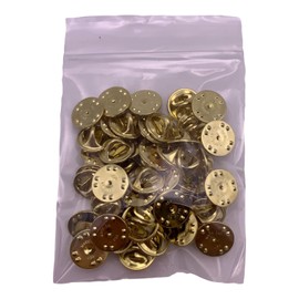 STOCKPINS Set of 50 Military Butterfly Clutch Pin Backs – Solid Brass, Rust-Resistant – Made in USA