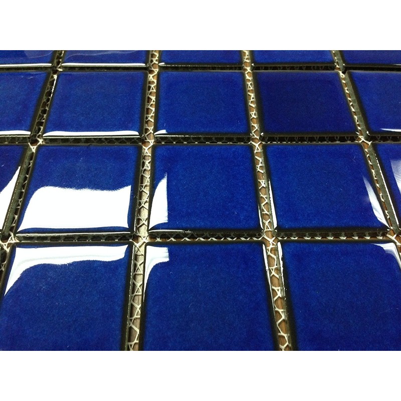 Premium Quality 2" x 2" Cobalt Blue Square Pattern Porcelain