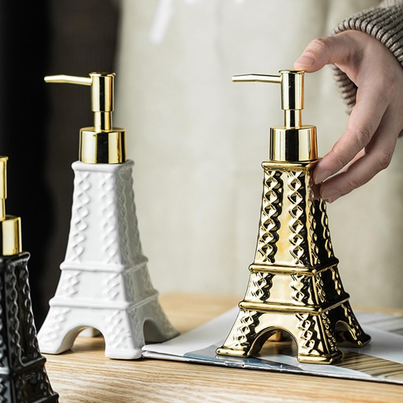 Queen-b Soap Dispenser, Eiffel Tower, Stylish, Liquid, Hand Soap, Lotion,