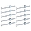 sourcing map 10Pcs Bed Frame Bolts, M6 x 75mm Hex