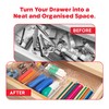 My Happy Home 12 Pcs Clear Plastic Drawer Organiser Trays,