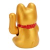 Golden Battery Powered Fortune Cat Waving Hand Good Luck Colorfast