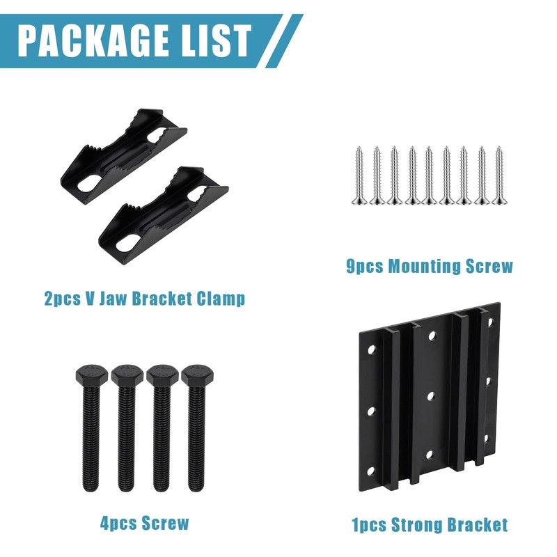 Post Tubes Mounting Bracket, 2-Packs Adjustable Solar Mounting Bracket Fence
