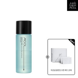 Jeongsaemmul 에센셜 물 립앤아이 리무버 +에센셜 클렌징 코튼 패드 20매 Essential Water Lip & Eye Remover + Essential Cleansing Cotton Pads 20 Sheets