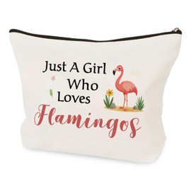 Flamingo Lovers Cosmetic Makeup Bag Gifts for Women Girl Travel Toiletry Pouch Birthday Christmas Animal Lover Flamingo Themed Gifts for Teens Bestie Friend Daughter Wife Sister Girlfriend