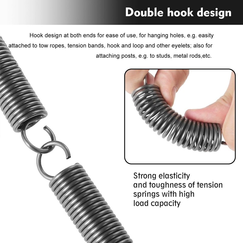 TOP-VIGOR 5Pcs Extension Compressed Spring, 1.5mm Wire Dia, 12mm OD,