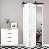 BONIKLUBA 40" Bi-Folding Sliding Barn Door Hardware Track Kit,Smoothly&Quietly,Side Mounted