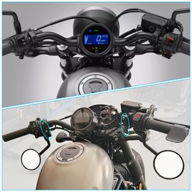 Rearview Mirror Down Bracket, PSLER Motorcycle Handlebar Rear View Side Mirrort Down Adaptor Bracket Expansion Stand for Rebel CMX500 CMX300 2019-2021, Black