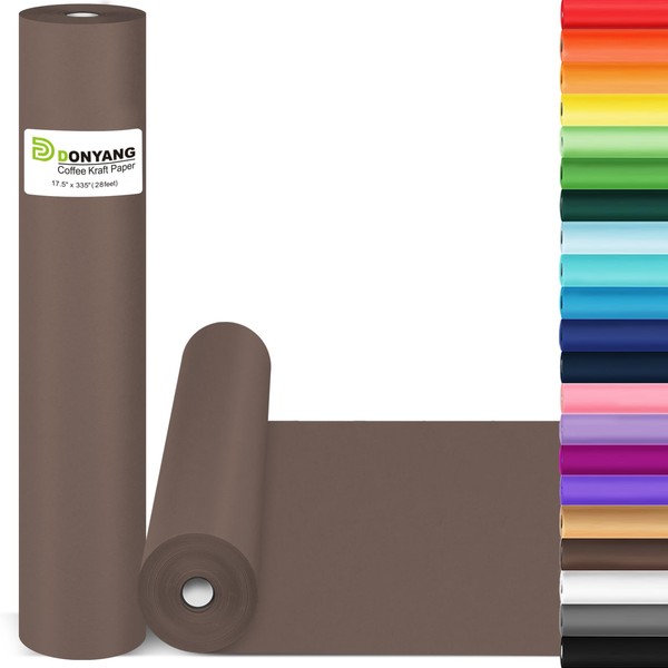 Chocolate Brown Bulletin Board Paper, Craft Kraft Paper Roll 17.5"x335",