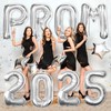 Prom Balloons 2025 Banner Sliver 40 inch Mylar Prom Letter