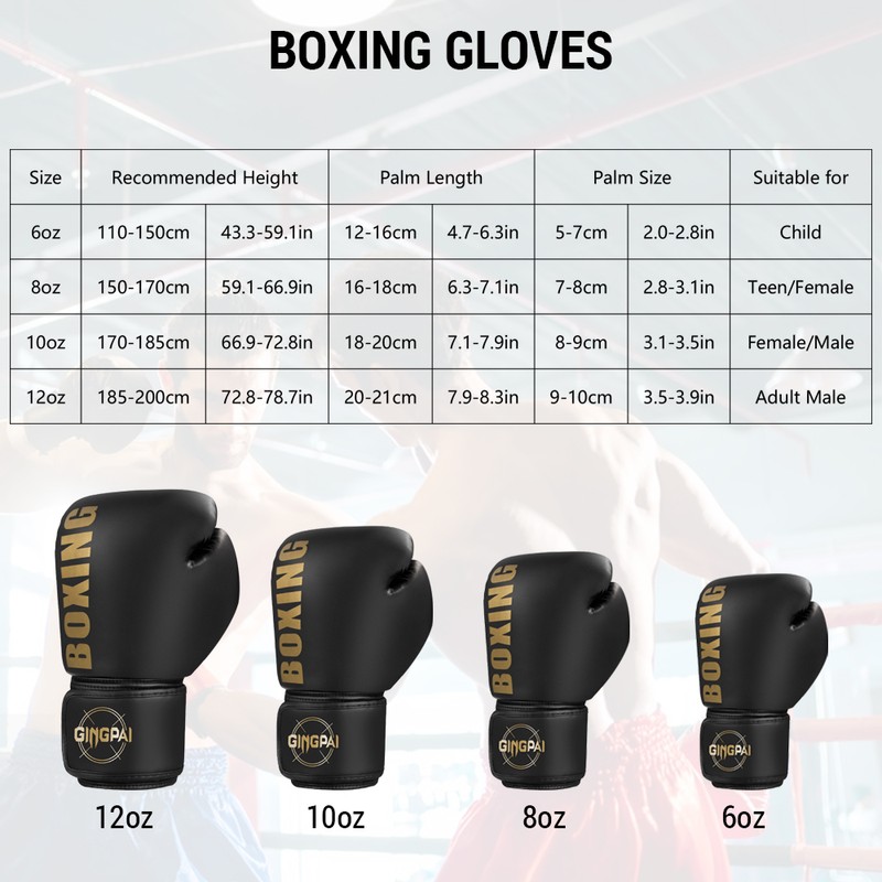 Kickboxing Training Gloves PU Boxing Gloves Punching Bag Gloves for